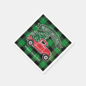 kerstboomnaam groene buffelplaat servet (Hoek)