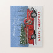  kerstboomnaam Rode Vrachtwagen Legpuzzel (Verticaal)