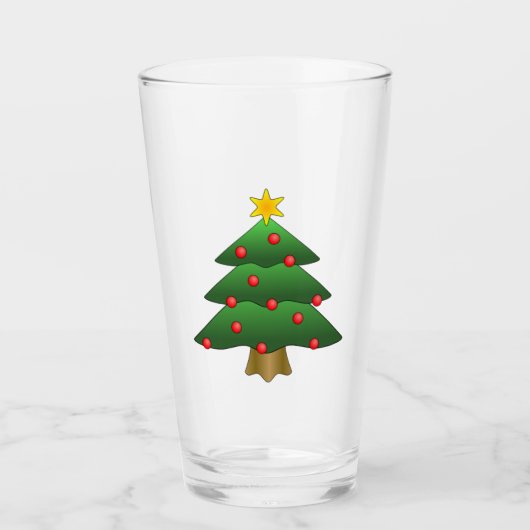 kerstboomontwerp Drink glas (Voorkant)