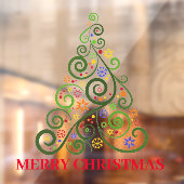 Kerstboomontwerp Raamsticker (Vel 2)