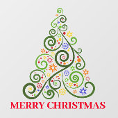 Kerstboomontwerp Raamsticker (Vel)