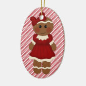 kerstboomornament Ginger Girl Keramisch Ornament (Links)