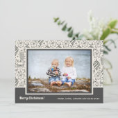 Kerstboomornamenten Foto Feestdagenkaart (Staand voorkant)