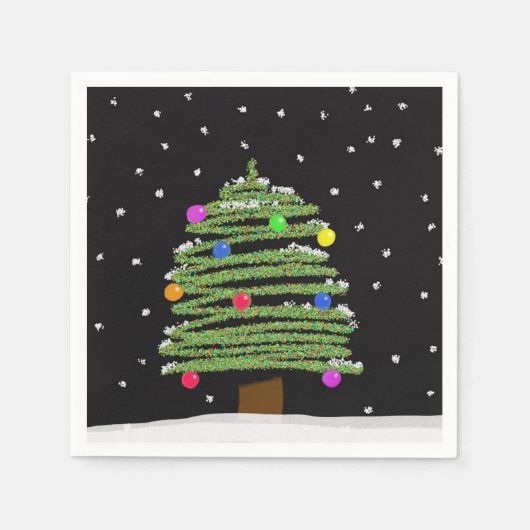 Kerstboompapier Napkin Servet (Voorkant)