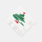 Kerstboompapier Napkin Servet (Hoek)