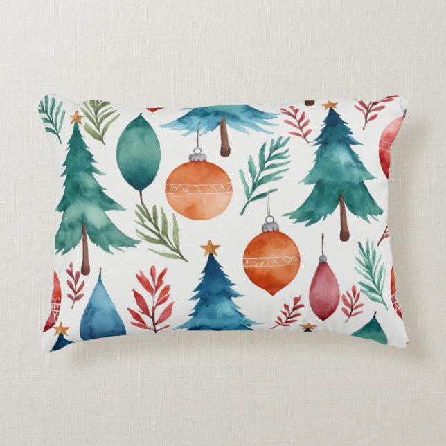 kerstboompatroon accent kussen (Voorkant)