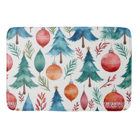 kerstboompatroon badmat (Voorkant)