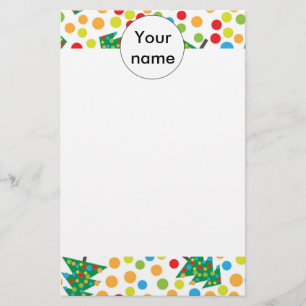 kerstboompatroon briefpapier