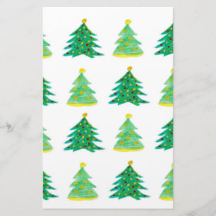 kerstboompatroon briefpapier