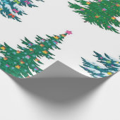 kerstboompatroon cadeaupapier (Hoek)