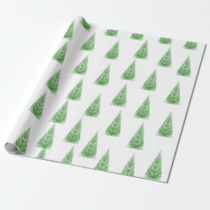 kerstboompatroon cadeaupapier