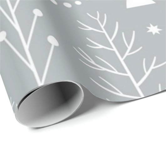 kerstboompatroon cadeaupapier (Rol Hoek)