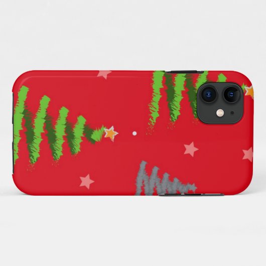 kerstboompatroon Case-Mate iPhone case (Achterkant (horizontaal))