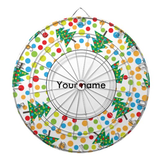 kerstboompatroon dartbord (Voorkant)
