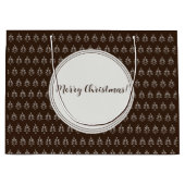 Kerstboompatroon Donkere chocolade Groot Cadeauzakje (Voorkant)
