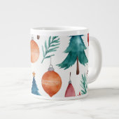 kerstboompatroon extra grote beker (Voorkant rechts)