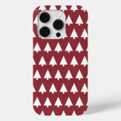 kerstboompatroon | Geometrische Scandi Dark Red Case-Mate iPhone Case (Achterkant)