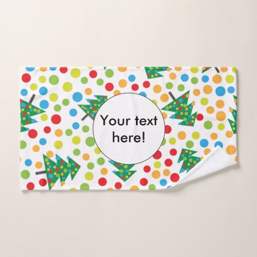 kerstboompatroon handdoek (Handdoek)