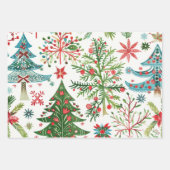 kerstboompatroon inpakpapier vel (Voorkant 2)