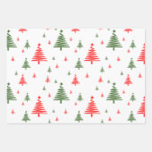 kerstboompatroon inpakpapier vel (Voorkant 3)