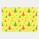 kerstboompatroon inpakpapier vel (Voorkant 2)