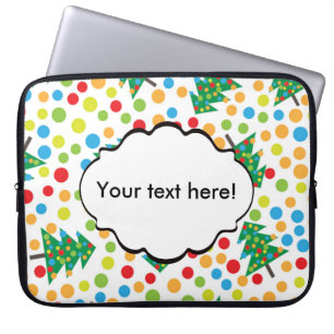 kerstboompatroon laptop sleeve