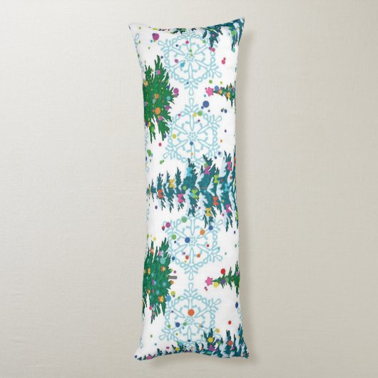 kerstboompatroon lichaamskussen (Achterkant (Verticaal))