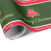 Kerstboompatroon moderne trendparty cadeaupapier (Rol Hoek)