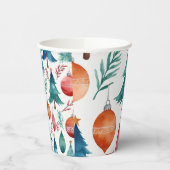 kerstboompatroon papieren bekers (Links)