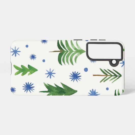 kerstboompatroon samsung galaxy hoesje (Achterkant horizontaal)