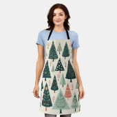 kerstboompatroon schort (Gedragen)