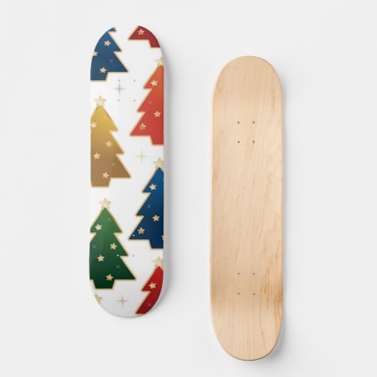 kerstboompatroon skateboard (Voorkant)
