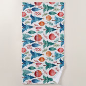 kerstboompatroon strandlaken (Voorkant)