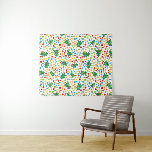 kerstboompatroon wandkleed (In Situ (horizontaal))