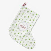 kerstboompatroonmonogram kerststaart grote kerstsok (Voorkant (Hangend))