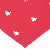 Kerstboompatroonrood-witte tafelblad korte tafelloper (Hoek)