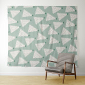 Kerstboompatroonstaal Groen Wandkleed (In Situ (horizontaal))