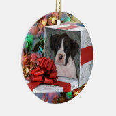 kerstboompeerversiering keramisch ornament (Rechts)