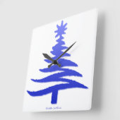 kerstboompenkobalt Blue Vierkante Klok (Hoek)