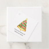 kerstboompizza slice uit de keuken van bedankjes labels (In situ)