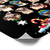 kerstboompjes met kerstboom voor kerstmis poster (Hoek)