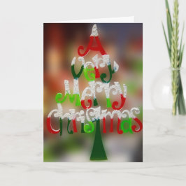 kerstboompluis feestdagen kaart