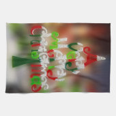 kerstboompluis theedoek (Horizontaal)