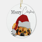 kerstboompuggle keramisch ornament (Links)