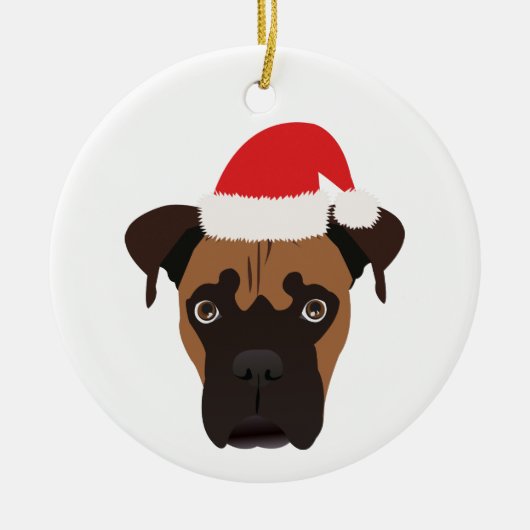 kerstboompuppy keramisch ornament (Voorkant)