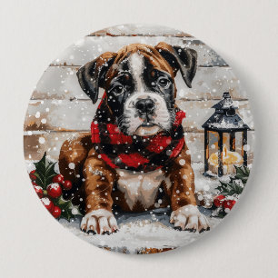 kerstboompuppy ronde button 4,0 cm