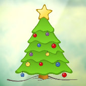 Kerstboomramen Raamsticker (Vel 3)