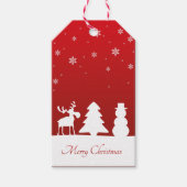 kerstboomrendiertje Snowman Cadeaulabel (Voorkant)