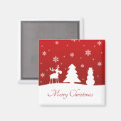 kerstboomrendiertje Snowman Magneet (Voorkant / Achterkant)