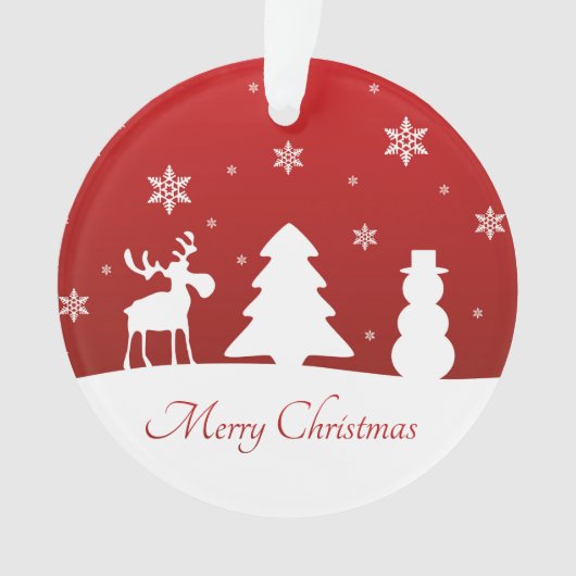 kerstboomrendiertje Snowman Ornament (voorkant)